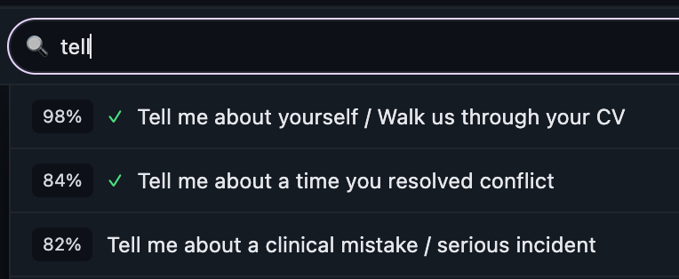 Library search for NHS with matching results